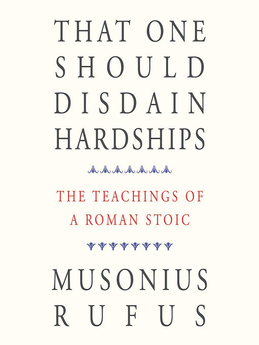 Cover image for That One Should Disdain Hardships